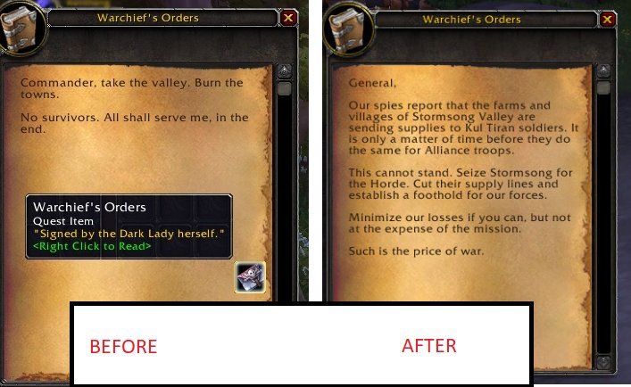 The best example is Sylvanas attacking Stormsong Valley in #BattleForAzeroth 120 war campaign. @WarcraftDevs worked on her reasons to attack AFTER deciding that she would attack. Characters reasons to do things are meaningless in WoW, now! Gameplay first #MorallyGrey #morallygray