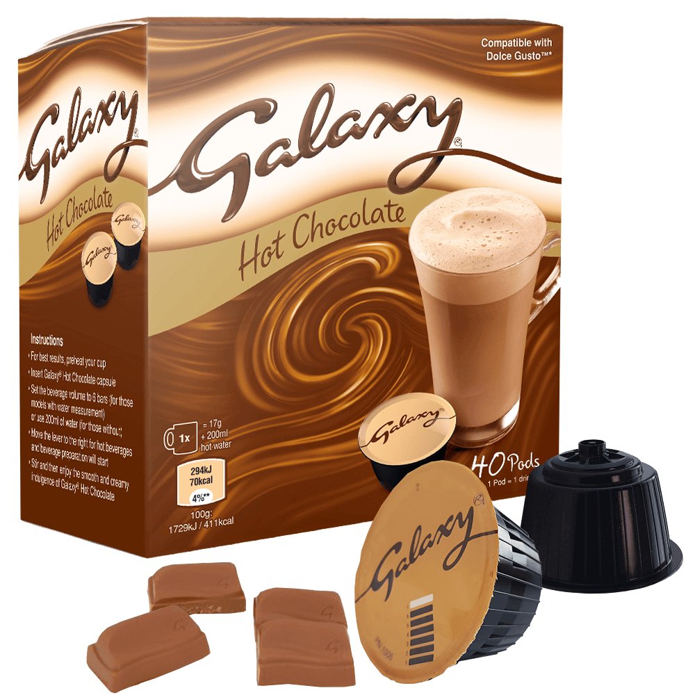 Galaxy Hot Chocolate Dolce Gusto Compatible 8 Pods