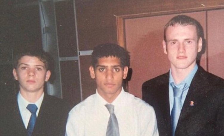 CoolhandLC's tweet photo. Some throw back of me, George groves and Amir khan. I’m think is was round 2004 https://t.co/biykWjCrQW