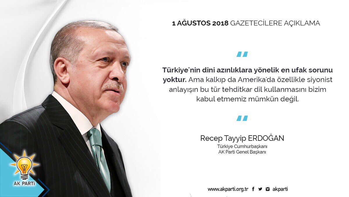 Akparti's tweet photo. "Türkiye'nin dini azınlıklara yönelik en ufak sorunu yoktur." https://t.co/qavCWqv4N0 https://t.co/rQNXFX70ff