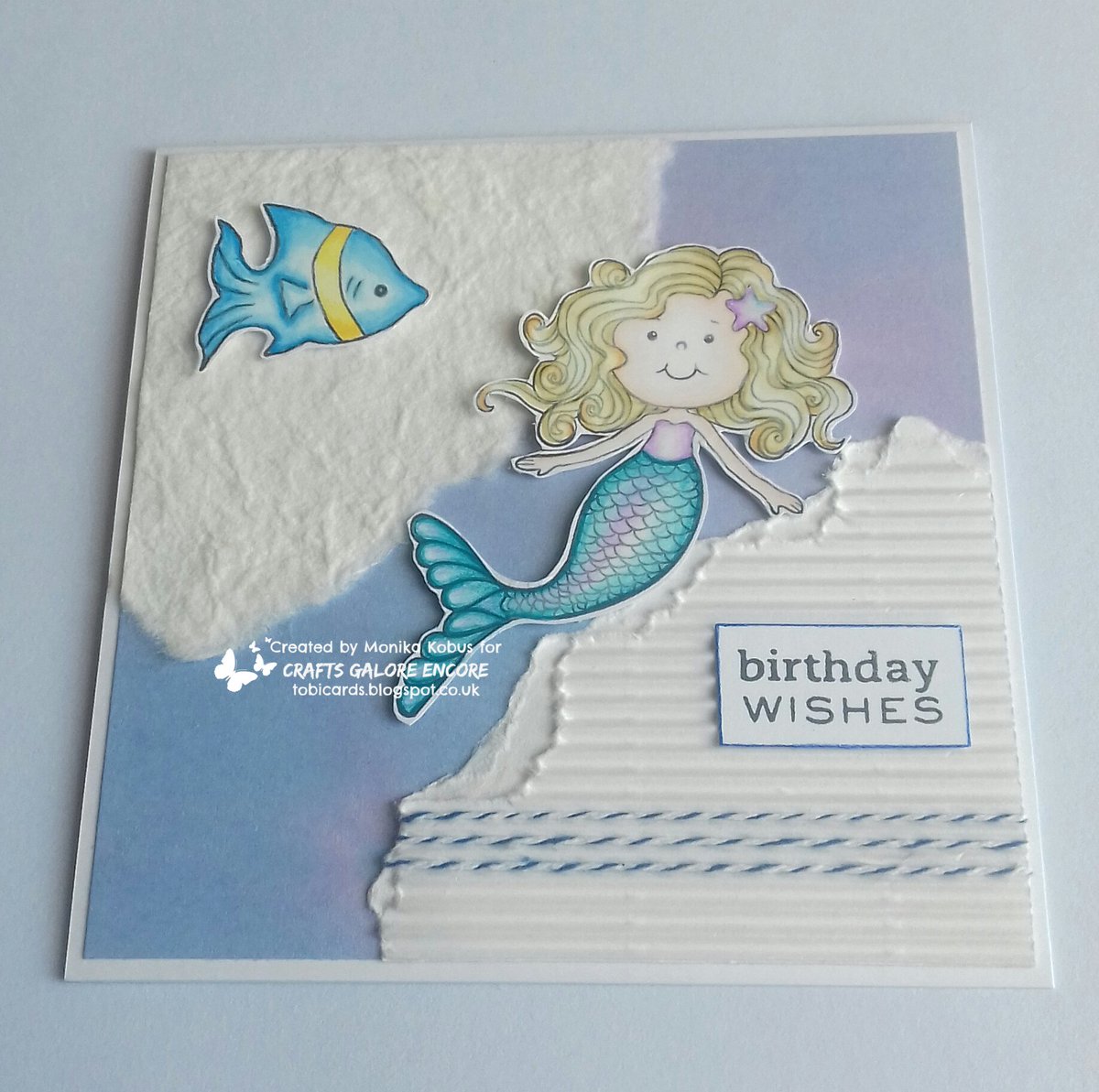 TulasTreasureT's tweet photo. My newest #dtcard #challengecard #handmadecard https://t.co/45G2vDQHcM #cardmaker #craftblogger #mermaid #birthdaycard https://t.co/L3dB8gaBOM