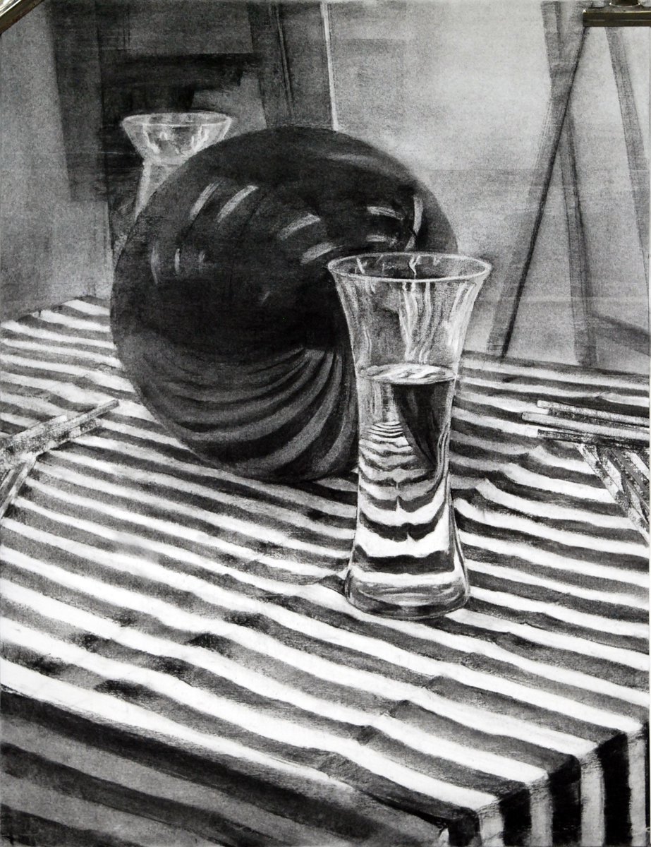 8/26夏の公開授業PartⅡ【油絵】 講師の野里です。 油絵のテーマは、「知っている」から「できる」(木炭デッサン基本編) この講座では木炭デッサンの基本的なパースペクティブ・陰影・反射光などを理解し、しっかり描きあげることを目的としています。  詳しくは→https ..., image size:923x1200