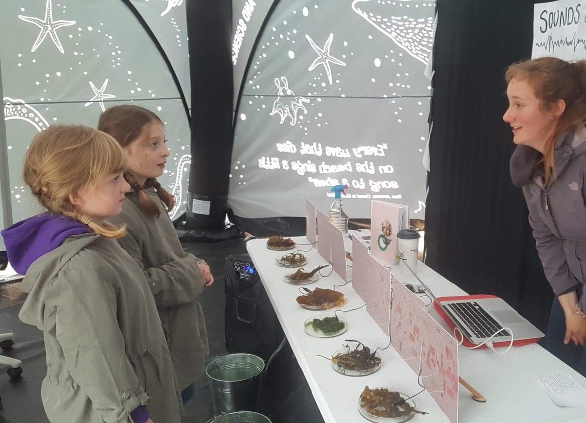 chazz_findlay's tweet photo. Had lots of fun telling the public about #underwaternoise and it’s effects on #marine #animals at the #oban @futureofourseas event! @ScotMarineInst @ThinkUHI @CefasNoise #scicomm #singingseaweeds #soundsofthewestcoast #phdchat #phdlife #ecrchat https://t.co/52cpkextcz