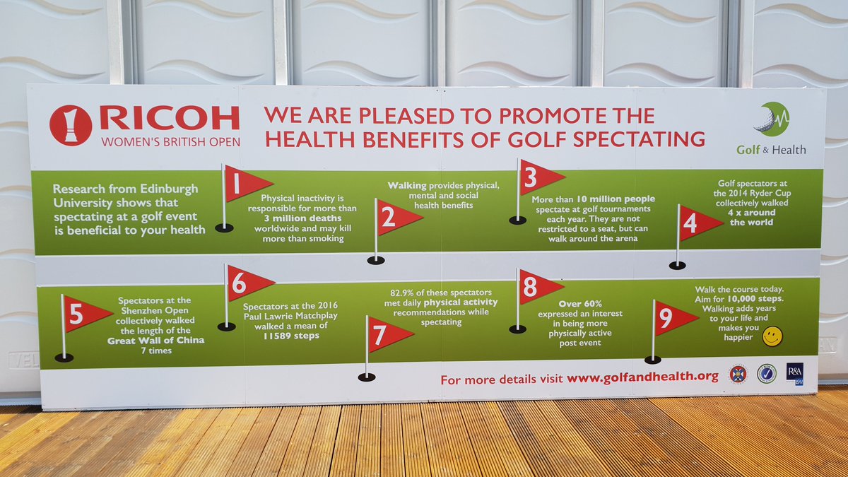 ThePGA's tweet photo. Golf has some great health benefits! Just read the @GolfAndHealth display at the @RICOHWomensBrit 💪🏌️‍♀️⛳️

#WhyIGolf #WeLoveGolf https://t.co/zpcLyQVqjP
