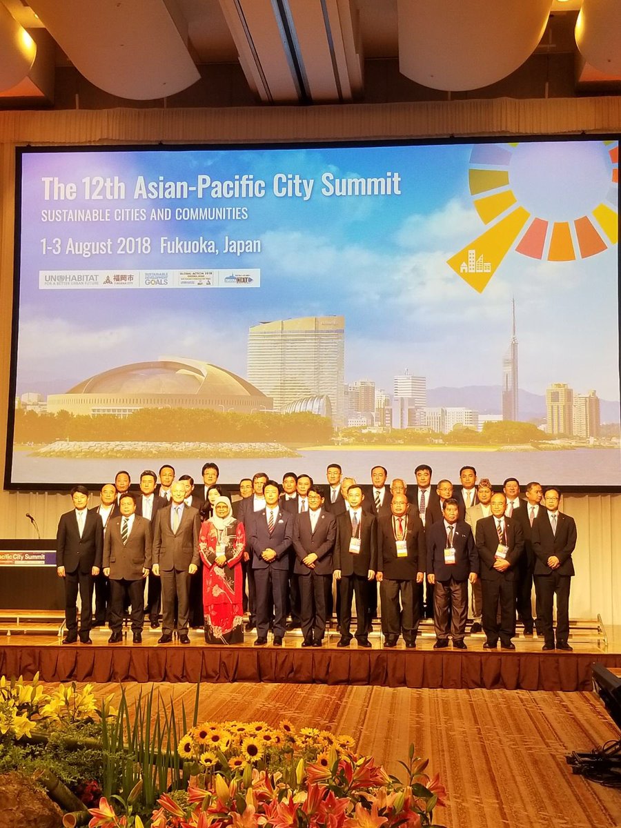 MaimunahSharif's tweet photo. @UNHABITAT is very proud to co-host the #AsianPacificCitySummit in #Fukuoka 🇯🇵 a crucial platform for cities in this region to #ThinkDoPartnerShare on sustainable cities & communities. @UNHABITAT is ready to support ALL #cities & communities 2 #localise #NewUrbanAgenda #SDG11 https://t.co/MbltnaIwDf