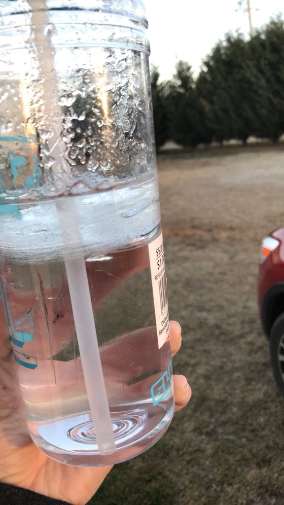 beckiieb's tweet photo. @hamishNews @theprojecttv We camped in Coolah on the way up to Splendour. This was my water bottle when we “woke up” (from not much sleep!) Coolah to say the least https://t.co/1FjUG6w9lw