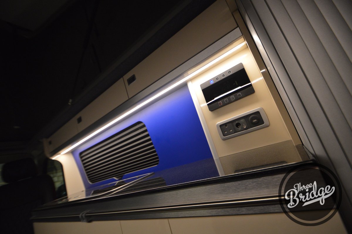 Trek_RV's tweet photo. LWB Tourer recently completed, with Corian worktop, Reimo 3000 seat, custom leather seats and stitching, Webasto heater, under chassis gas tank, #vwt6 #vwtransporter #volkswagen #3bridge #theebridgecampers #leather #altro #smev #webasto #sca #corian #vwcamper https://t.co/GxIDETlAFo