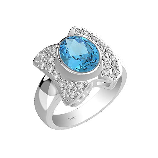 Buy 3.45ct Genuine Swiss Blue Topaz & Solid .925 Sterling Silver Rings Online at Amazon.com Shop Now: goo.gl/XZMYNn #bluetopazringsamazon #bluetopazringssilver #bluetopazringssize #silverringsforwomen #swissbluetopazring #fashionringsukcheap 
#fashionrings