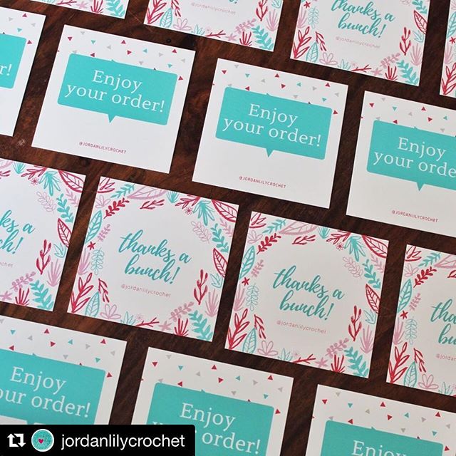 Now I have a repost app that works I'm going through some of our saved posts to share! Here's our square cards which jordanlilycrochet designed herself on canva and we printed!  #Repost jordanlilycrochet
・・・
One of my brand rep snaps for craft_schmooze I am so so so happy with