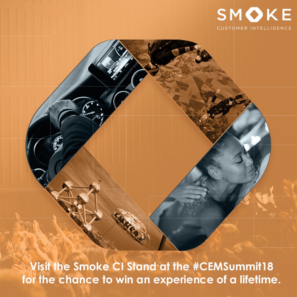 CEMAfricaSummit's tweet photo. Win, Win, Win! Visit the @SmokeCIS stand at @CEMAfricaSummit, take a selfie with the Smoke Team, post it, tag @SmokeCIS & win! #CEM18 #RedefiningCX #grintowin #CXmadeeasy #CEMSummit18 https://t.co/9ZSv1W50Ew
