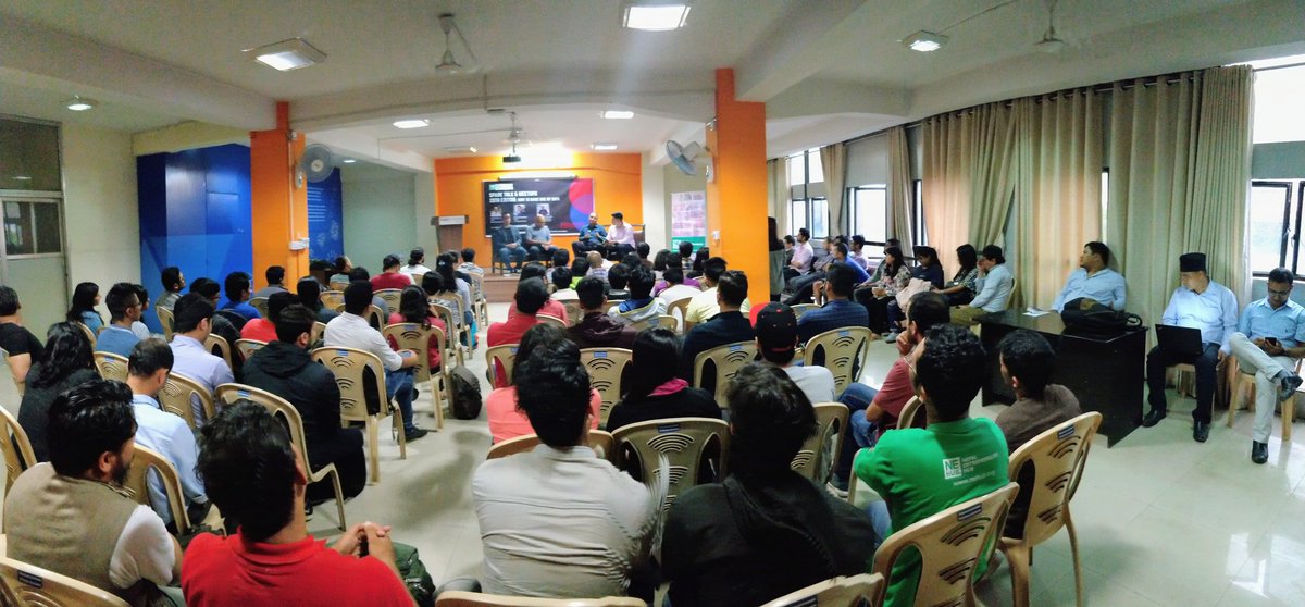 sushak's tweet image. #SparkTalk @nehub_ &apos;How to make use of Data&apos; 
House full @ Nepal Entrepreneurs&apos; Hub in association with @fusemachines