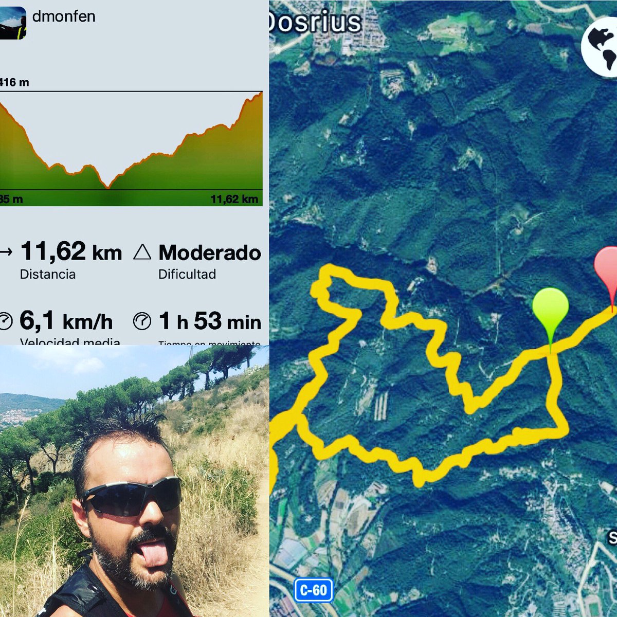 dmonfen's tweet photo. 11km mas a la saca. Volviendo a recuperar el gusto por córrer por la montaña ⛰ como cuesta mantener un ritmo “decente”. #run #runfadboy #trail #trailrunning #mataró #maresme #mountains #wikiloc #besttrail #monfen https://t.co/P1lodKw8k3