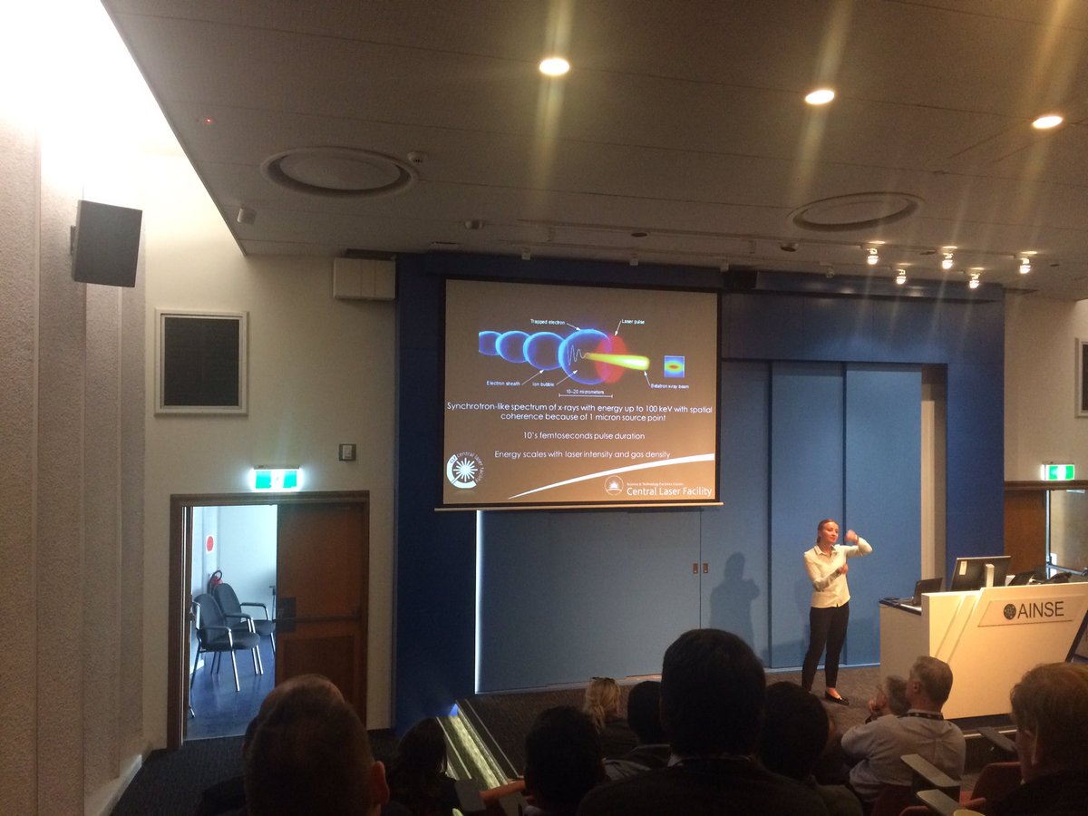 siobhan_tobin's tweet image. Snazzy talk from @CeriBrenner today @ANSTO on mega intense lasers as the next gen of particle accelerators, and non-invasive imaging for health/aerospace/nuclear science. Here she demonstrates the ponderomotive + Lorentz forces! 😎⚛️ #righthandrule #laserphysics