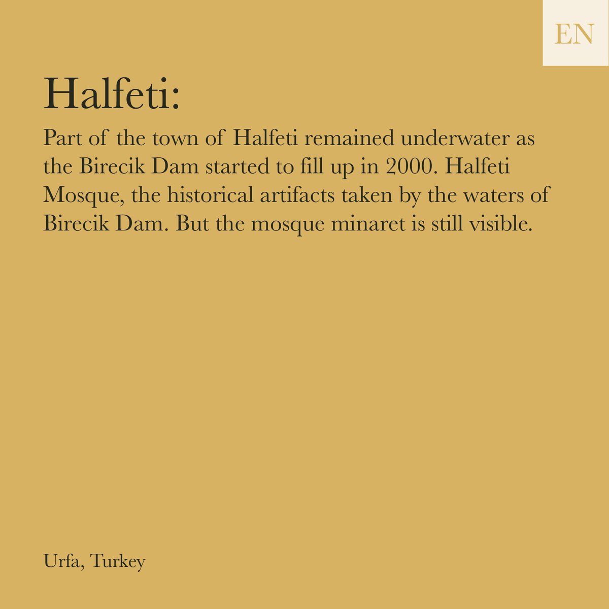 DictWalking's tweet photo. Halfeti: Part of the town of Halfeti remained underwater as the Birecik Dam started to fill up in 2000. 
More: https://t.co/TUjCMDErdS
#travel #walkingdict #experience #history #turkey #halfeti #Urfa #culturalheritage https://t.co/KegnFrLPgY