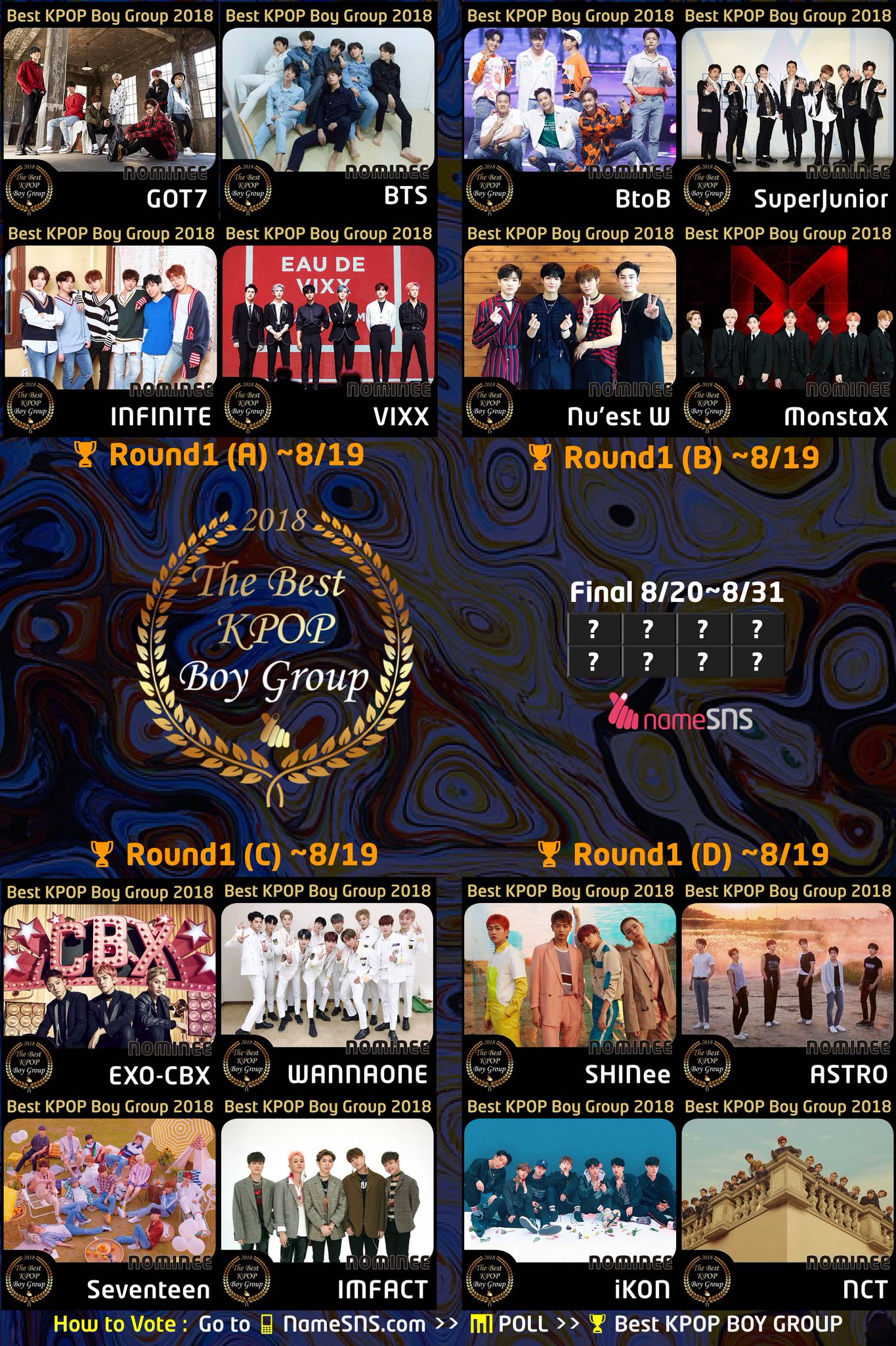 NameSNS KPOP / KDrama (Official) on Twitter: "🏆The Best KPOP Boy Group