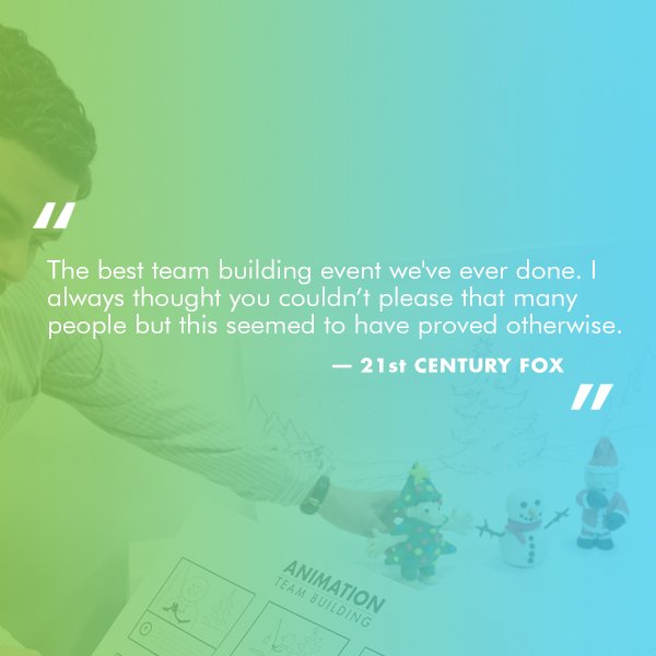 Client feedback is really important to us. Head over to our site to check out our testimonials from companies however great or small: animationteambuilding.com #teambuilding #events #Filmmaking #activity #awaydays