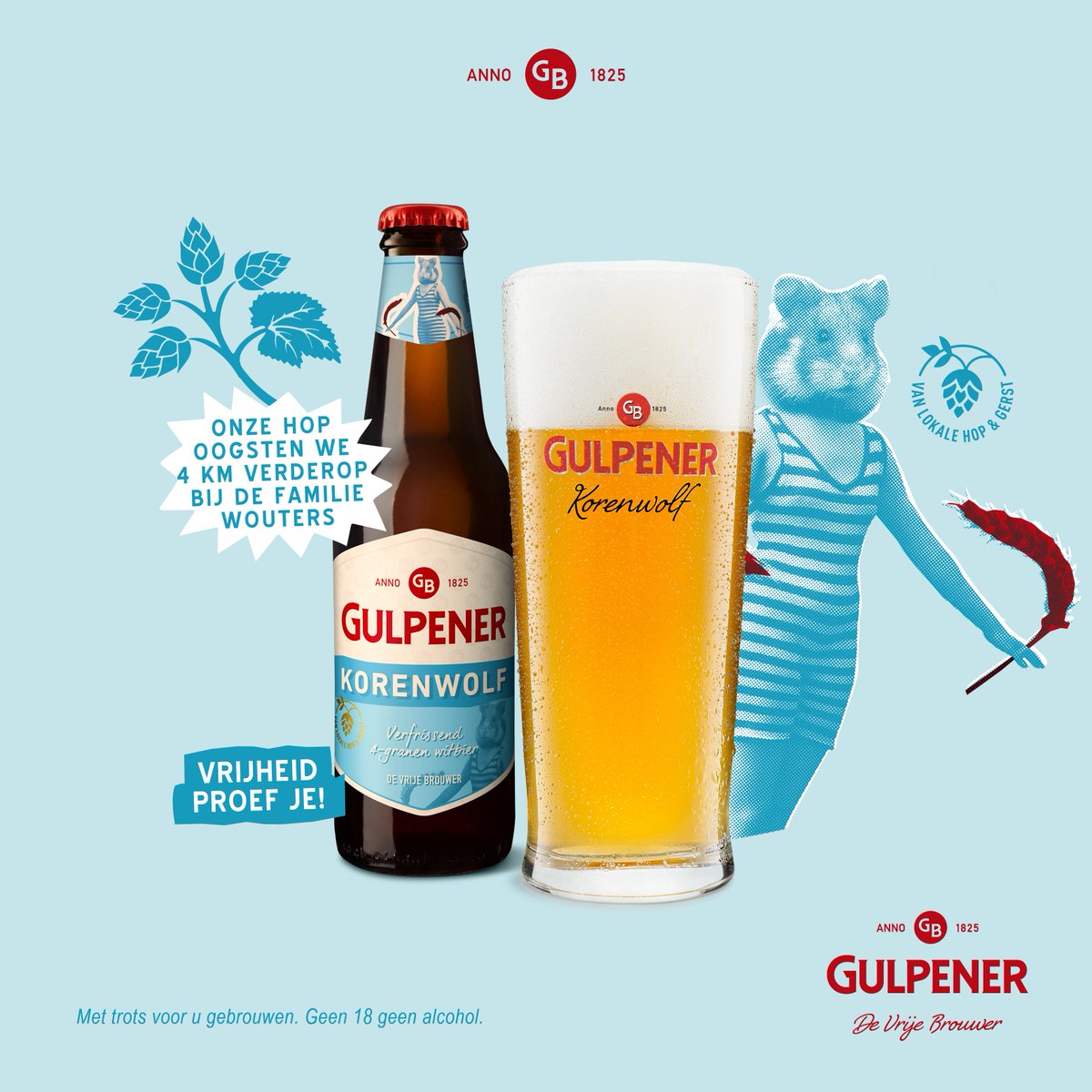 The new look of the <a href="/Gulpener/">Gulpener</a> Korenwolf beer designed by <a href="/wunder_wald/">Wunderwald</a> in collaboration with <a href="/foodcabinet/">Food Cabinet</a> . #CraftBeer #design #packagingdesign #packaging #beer #sustainable #GraphicDesign