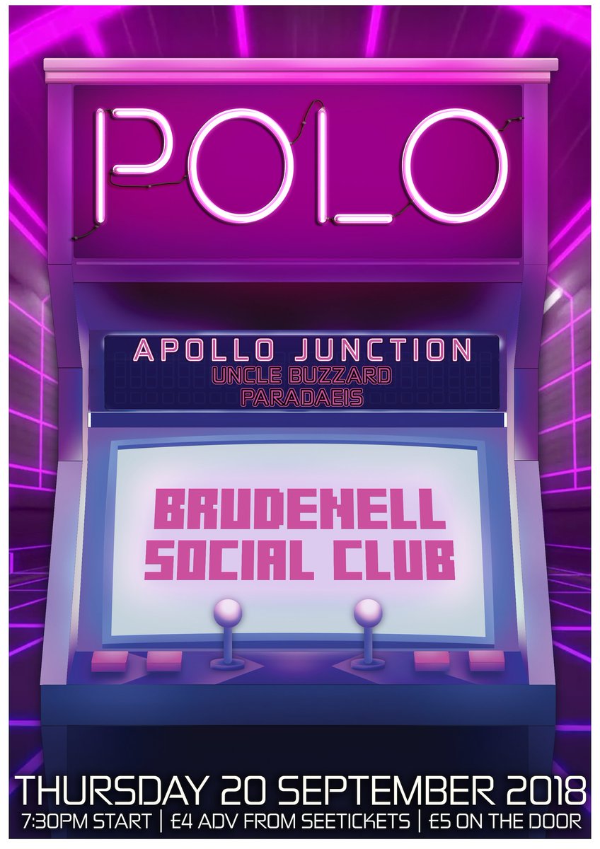 Thursday 20th September <a href="/Nath_Brudenell/">Nath Brudenell</a> - <a href="/PoloMusicUK/">Polo</a> + <a href="/ApolloJunction/">Apollo Junction</a> + Uncle Buzzard and Paradaeis. New music and partying!! youtube.com/watch?v=FBBJqL… Tickets: seetickets.com/event/polo/bru…