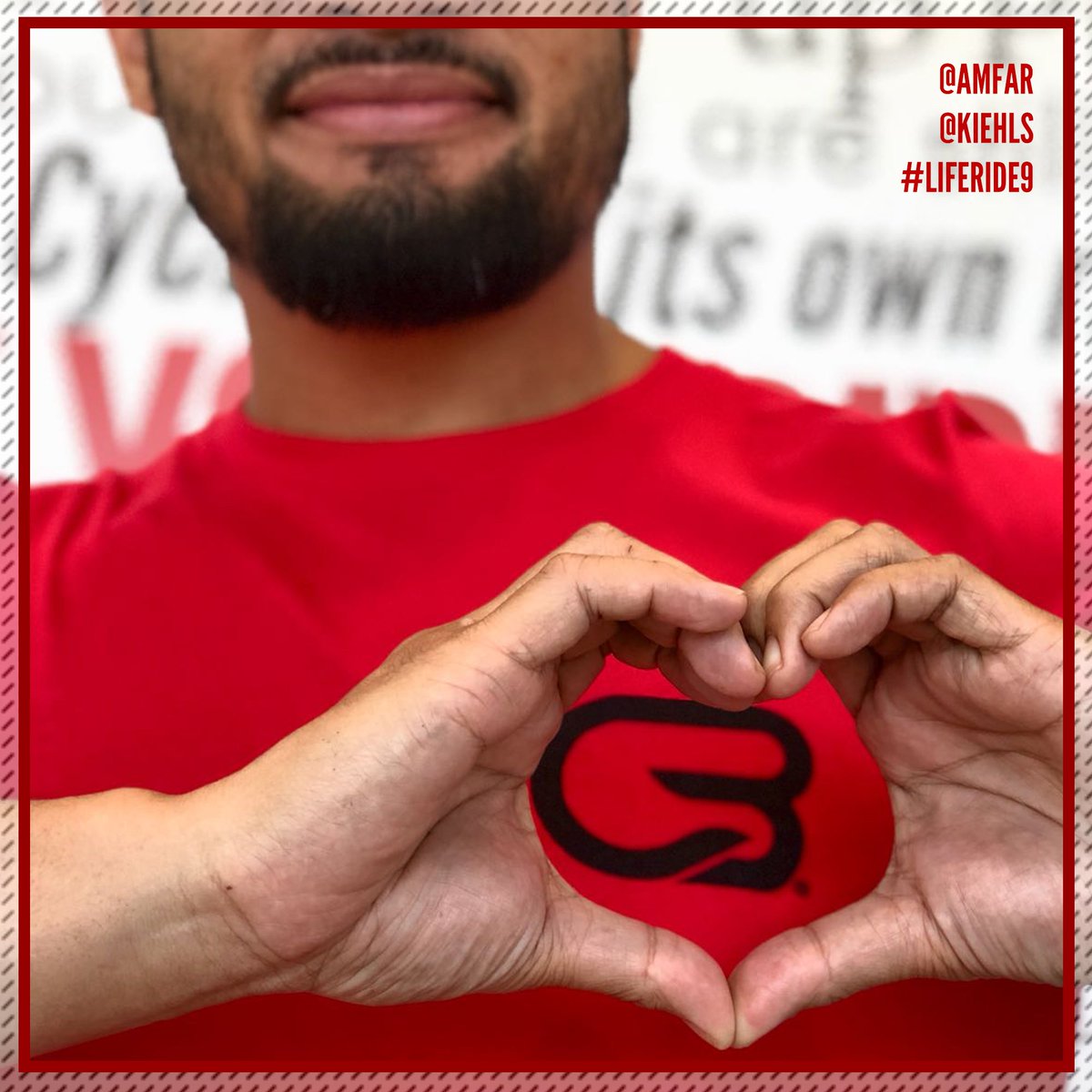 In case you missed it, for each FB or IG post between August 6-10 w/ hands in the shape of a heart tagging <a href="/kiehls/">Kiehl's Since 1851</a> <a href="/amfar/">amfAR</a> &amp; #LifeRide9, Kiehl’s will make a $30 donation to amfAR! Lets see those hearts next week + don't forget to book your free ride! cyclebar.com/kiehlsridefora…