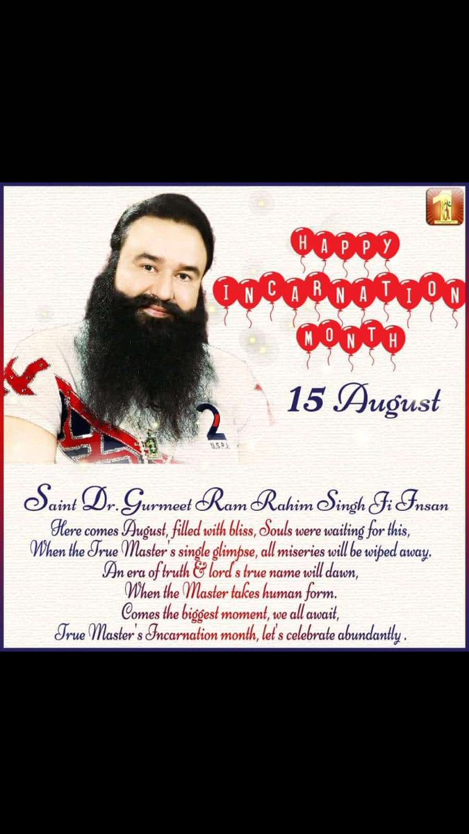 KusumSachdeva3's tweet photo. #IncarnationMonthOfMSG #IncarnationMonthOfSai wishing u @Gurmeetramrahim Happy BirthdayMSG. https://t.co/PSqHiDrjww