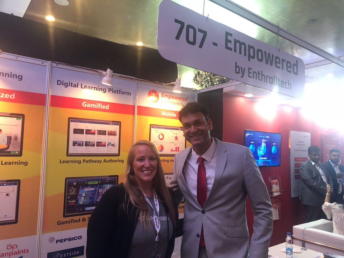 Lauren Lochtefeld, event guru and consultant at Degreed, graces us with a visit. We are indeed humbled. #TechHR2018 #Empowered #Booth707 #gamification
