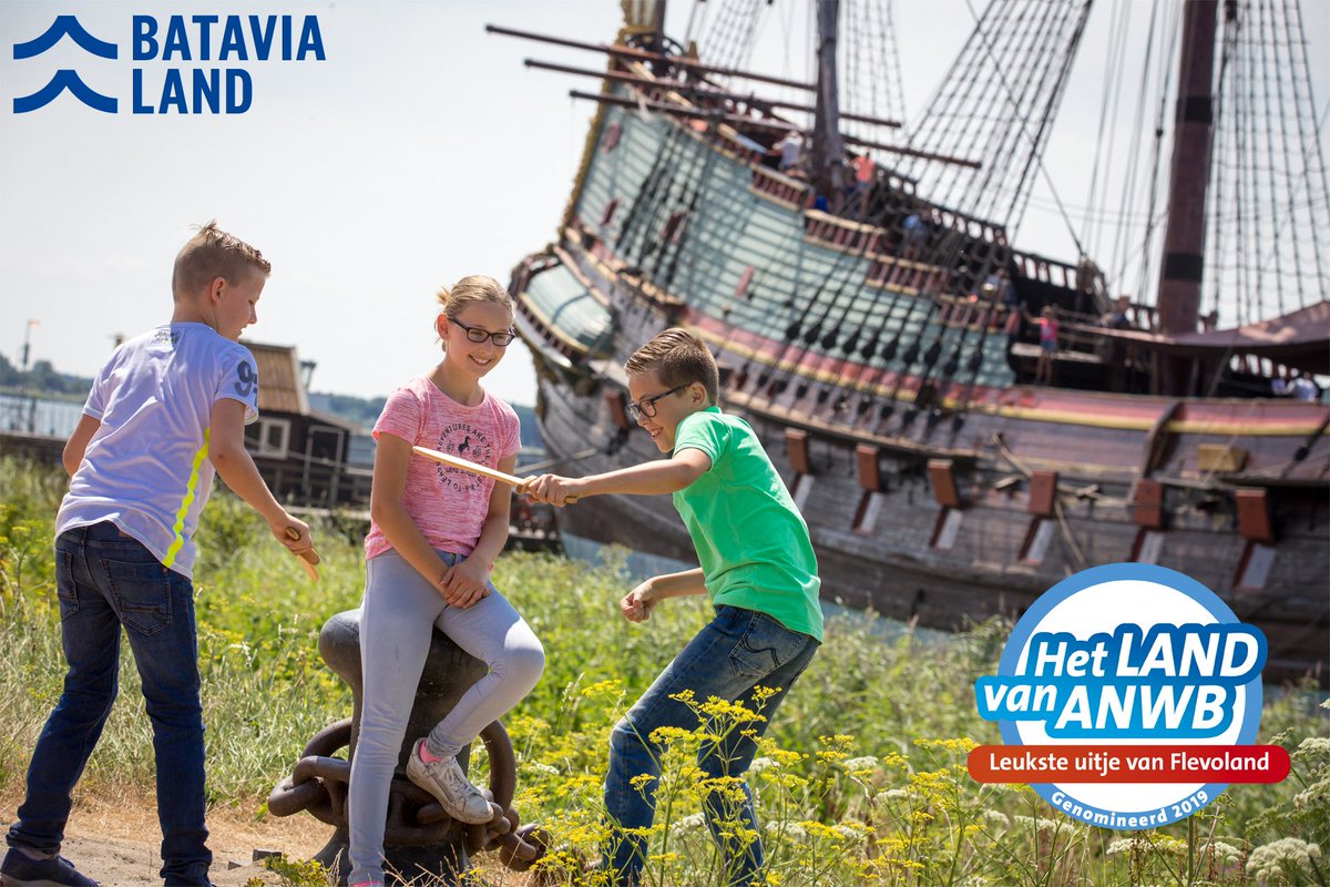 Batavialand's tweet photo. We zijn genomineerd voor Leukste Uitje van Flevoland 2019! Vind jij ook dat wij het #leuksteuitje zijn? Help ons dan door te #stemmen. #anwb  https://t.co/mQl5PAGWdO https://t.co/RGOEu2FkDp
