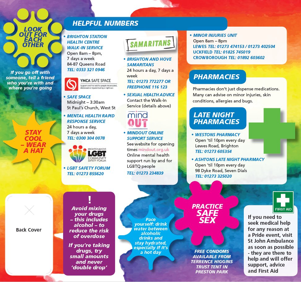 UHSussex_LGBTQ's tweet photo. Very helpful information/advice from @NHSBrightonHove for people attending Brighton Pride this year, please share. @PrideBrighton @BrightonHoveCC @BSUH_NHS #BrightonPride #NHS #staysafe https://t.co/LsJ1CK7f75