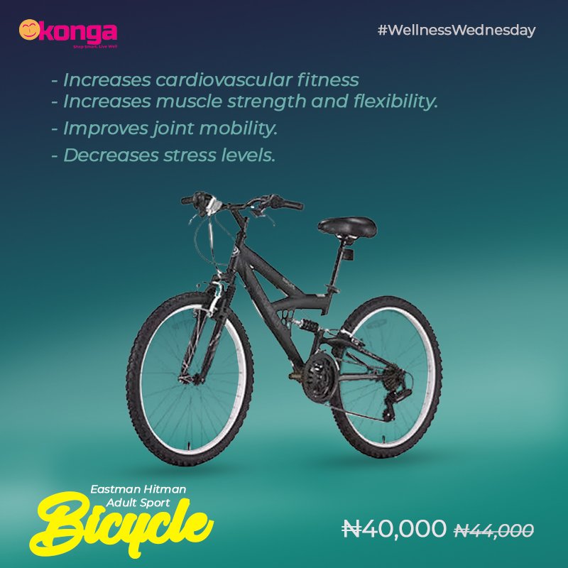 ShopKonga's tweet photo. Happy New Month! Perhaps, everyone needs a bike! 

Get yours today👉🏼👉🏼👉🏼https://t.co/pSAoUWjcen 

#WellnessWednesday #WakeUpNigeria #PayOnDeliveryIsBack https://t.co/YE19bLbMQx