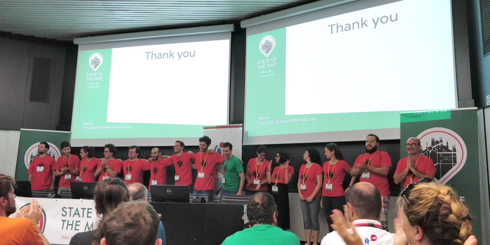 Volunteers at the closing ceremony