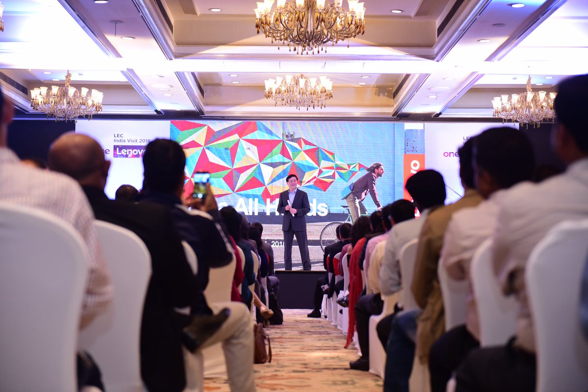YuanqingYang's tweet photo. Not many things top the feeling of speaking to an empowered team!

With much hard work, Lenovo has reclaimed the #1 position for PC+Tablet in India! But there are many more battles to win. We are committed to driving growth in the amazing India. https://t.co/8HwMIzkh12