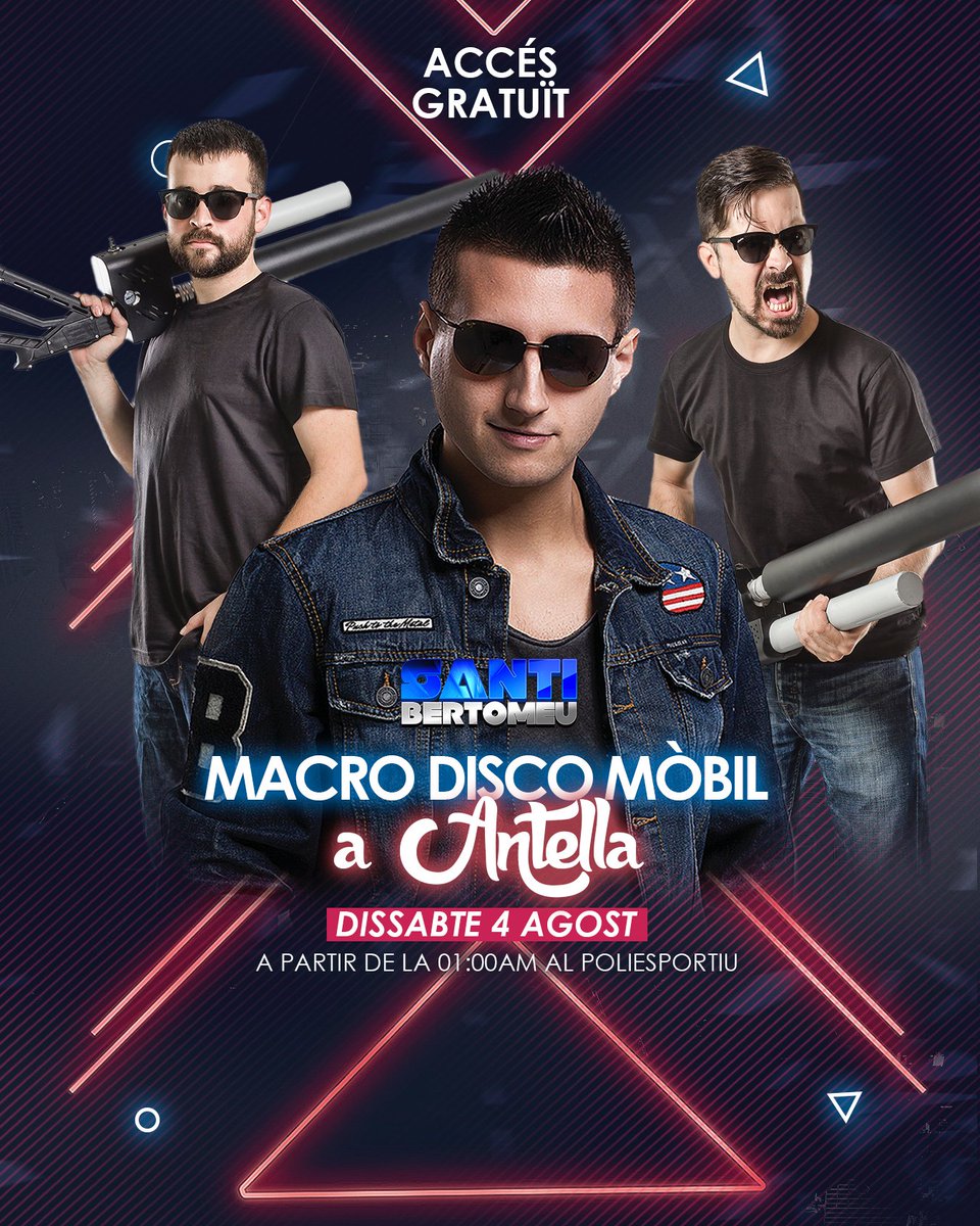 🔥MACRO a ANTELLA🔥
Amics, aquest dissabte vos esperem a la macro discomòbil d'#Antella que començarà a la 1AM i la nostra actuació transcorrerà de 3 a 5am! Ho tenim tot apunt, #pirotècnia #foc #Regals... No falteu! #SantiBertomeu #OnionAndBack #Suel