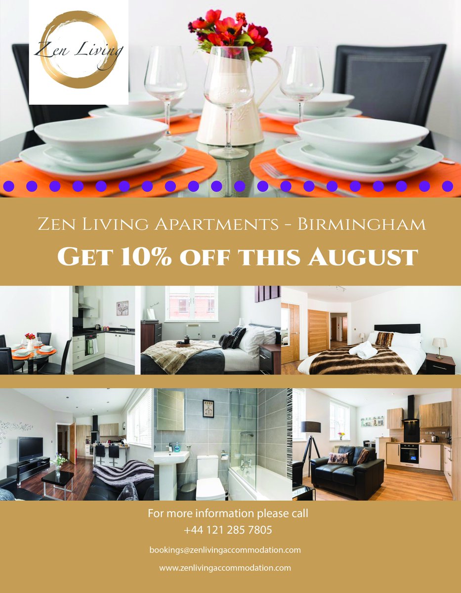 ZenLivingSA's tweet photo. AUGUST TO REMEMBER!!!
GET 10% OFF on bookings
Book Now &amp; Save More
https://t.co/Q2H5TCTF6S https://t.co/EQ54D1zJeJ