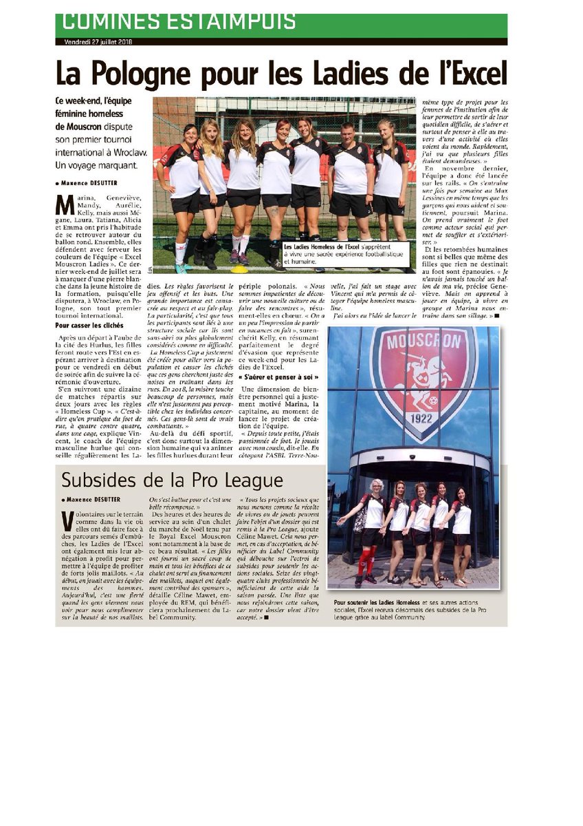 YounitedBelgium's tweet photo. Wroclaw a tremblé au rythme de la #BHC! La deuxième ville de Pologne a en effet accueilli nos équipes de @KAAGent et @ExcelMouscron Ladies pour un tournoi survolté! Et en prime, deux beaux articles dans @sudpresseonline et   @lavenir_net! #CourageAboveAll https://t.co/tLGMuS0f3j
