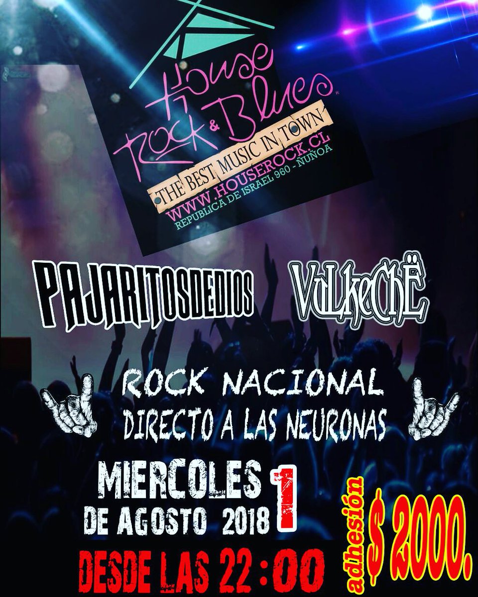 HOY ESTAREMOS SONANDO #ATODOVOLUM666N EN HOUSE OF ROCK &amp; BLUES JUNTO A <a href="/pajaritosdedios/">pajaritosdedios</a> PARTIMOS A LAS 22.000 PUNTUAL.