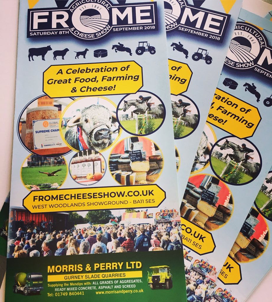 So pleased to have Morris &amp; Perry aggregates, concrete &amp; asphalt as sponsors of our #show leaflets again this year. Get yours &amp; find out #whatson this year! #westcountry #mendip businesses #thankyou