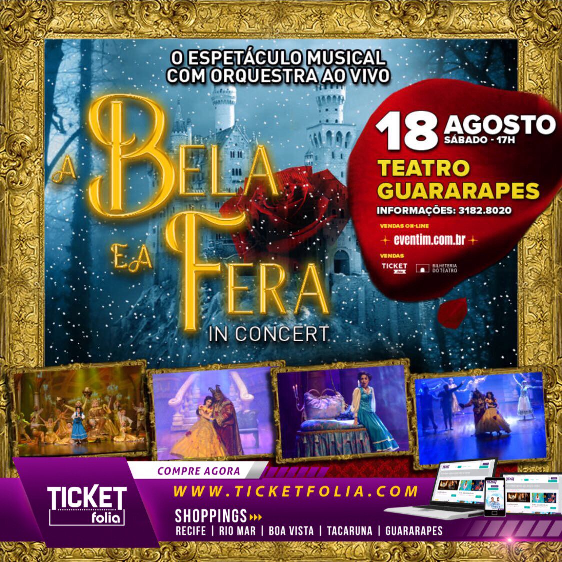 ticketfolia's tweet photo. “A Bela e a Fera In Concert”: a história que encanta crianças e adultos. Um espetáculo teatral grandioso que será acompanhado ao vivo por uma orquestra!⠀
⠀
COMPRE AGORA:⠀
🌐 https://t.co/30u6ErQ1fl⠀

#ABelaeaFeraInConcert⠀
#TicketFolia Os melhores ingressos estão aqui! https://t.co/bvy9FzCDBv