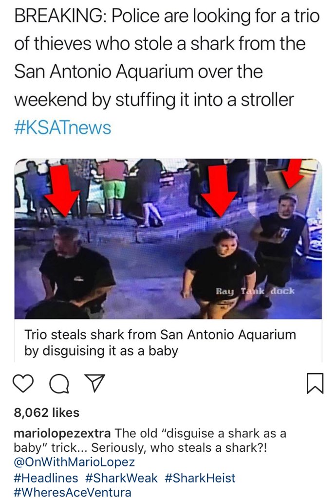 Yet another reason why <a href="/MarioLopezExtra/">mariolopezviva</a> is my hero! #boom #whostealsashark #bonkers