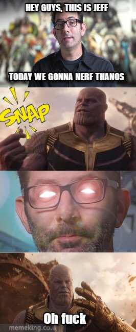 Overwatchmeme47's tweet image. Run. He will destroy you. #overwatch #overwatchmemes #thanos
