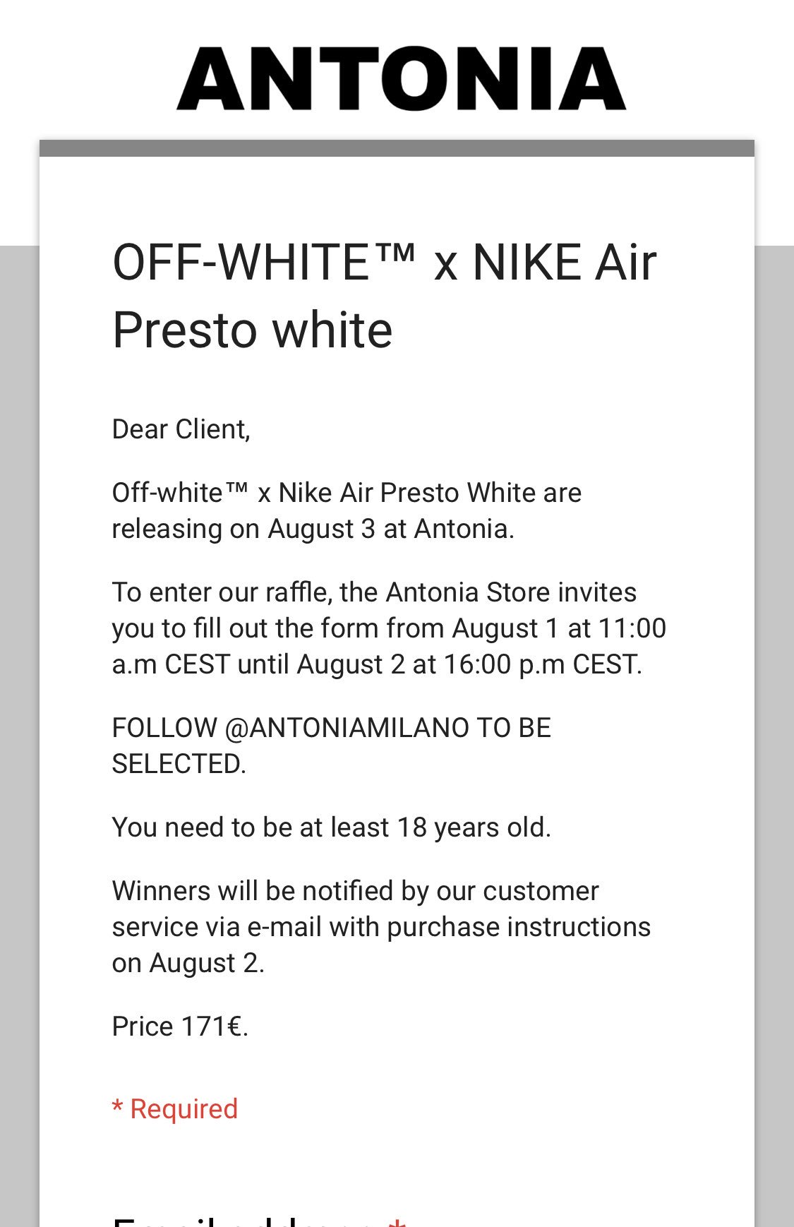 Slam jam socialism hot sale raffle off white