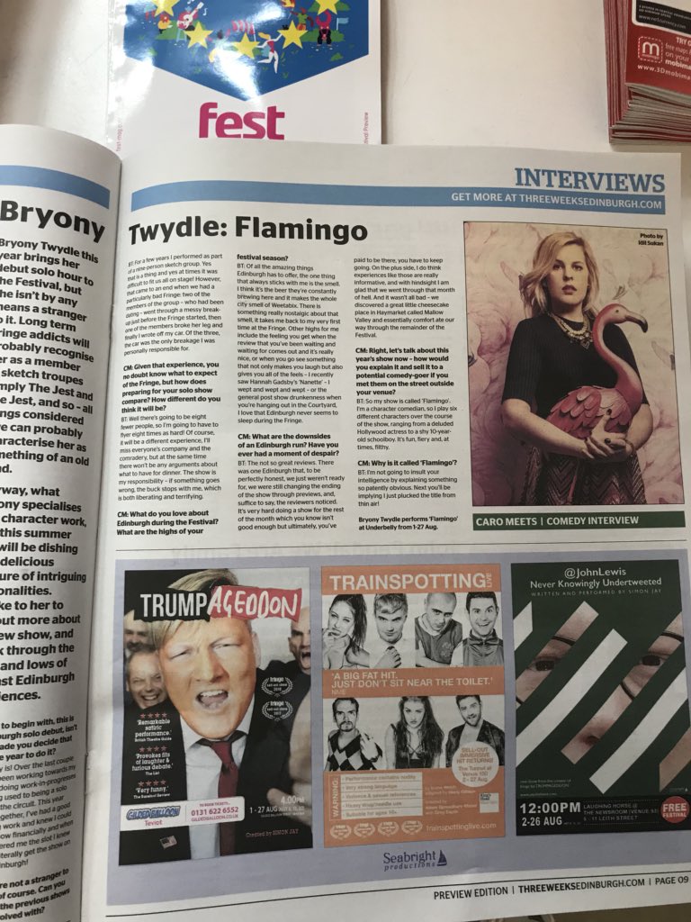 BryonyTwydle's tweet photo. Thanks @ThreeWeeks ❤️❤️❤️  @FollowTheCow #debuthour #flamingo https://t.co/7m8LORwJtU