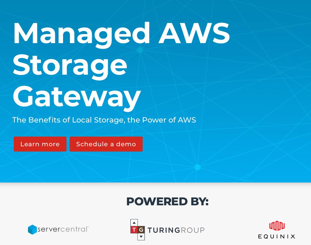 summit_says's tweet photo. We are pleased to introduce a new Managed AWS solution with our parters @TuringMachine1 and @Equinix. The #ManagedStorageGateway mission: lower TCO and increase predictability in #CloudStorage costs. 

Learn more: https://t.co/Ziyr4TJy4Y

Press Release: https://t.co/JLX0GNXUE8 https://t.co/E8lIOFarlR