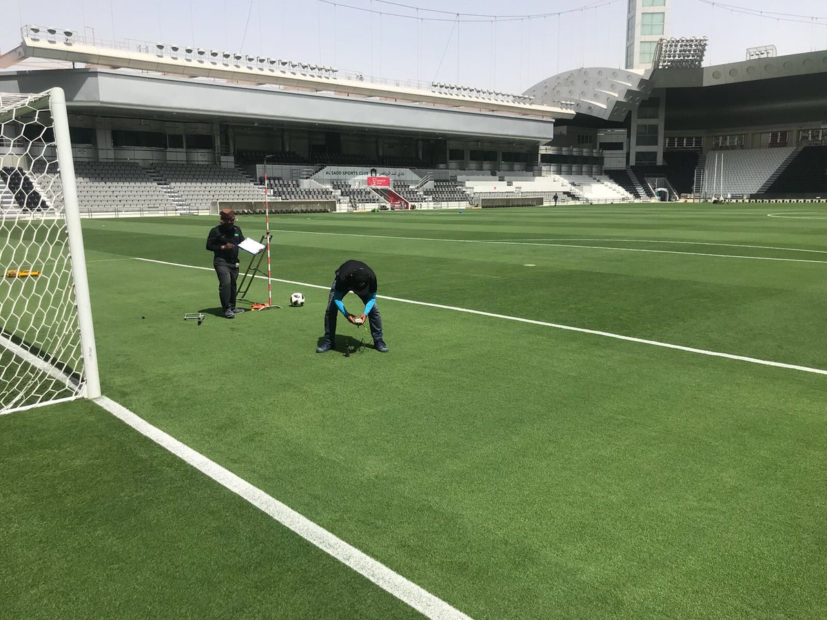 aspire_turf's tweet photo. All set for the season-opening match (Al Rayyan vs Al Duhail) of Sheikh Jassim Cup 2018 @ Al Sadd Stadium tonight. #matchdaysetup #sportsturf #turfmanagement #football #sports @strigroup @aspirezone @alsaddsc @alrayyansc @alduhailsc https://t.co/MGmSAmmBtQ