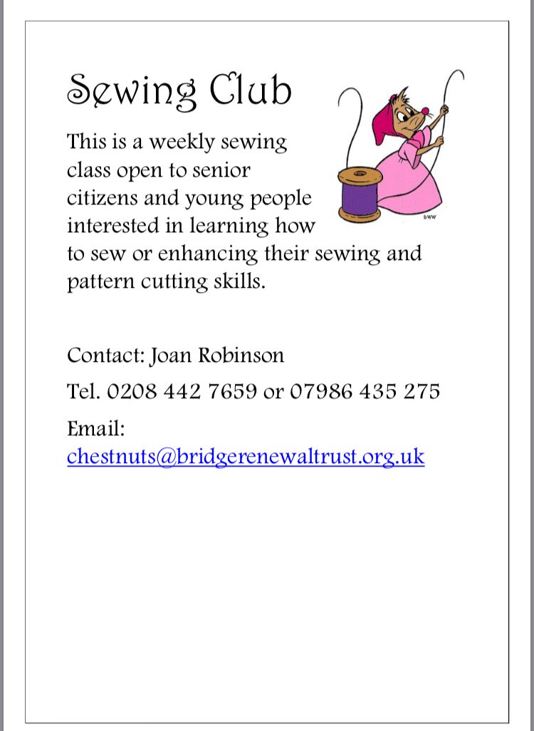 SEWING CLUB
Our weekly sewing class, here at <a href="/ChestnutsCentre/">Chestnuts Community</a>!
#havefun  #sewing #sewingmachine #patterndesign