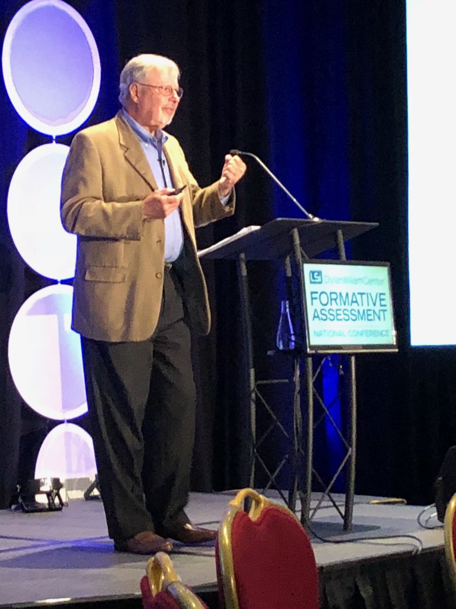 MTothAuthor's tweet photo. Rick Stiggins keynoting about the conditions necessary to develop and implement assessment systems for learning success. Great session to close out the conference! #DWFA18 @Learn_Sci https://t.co/vukFKpktLE