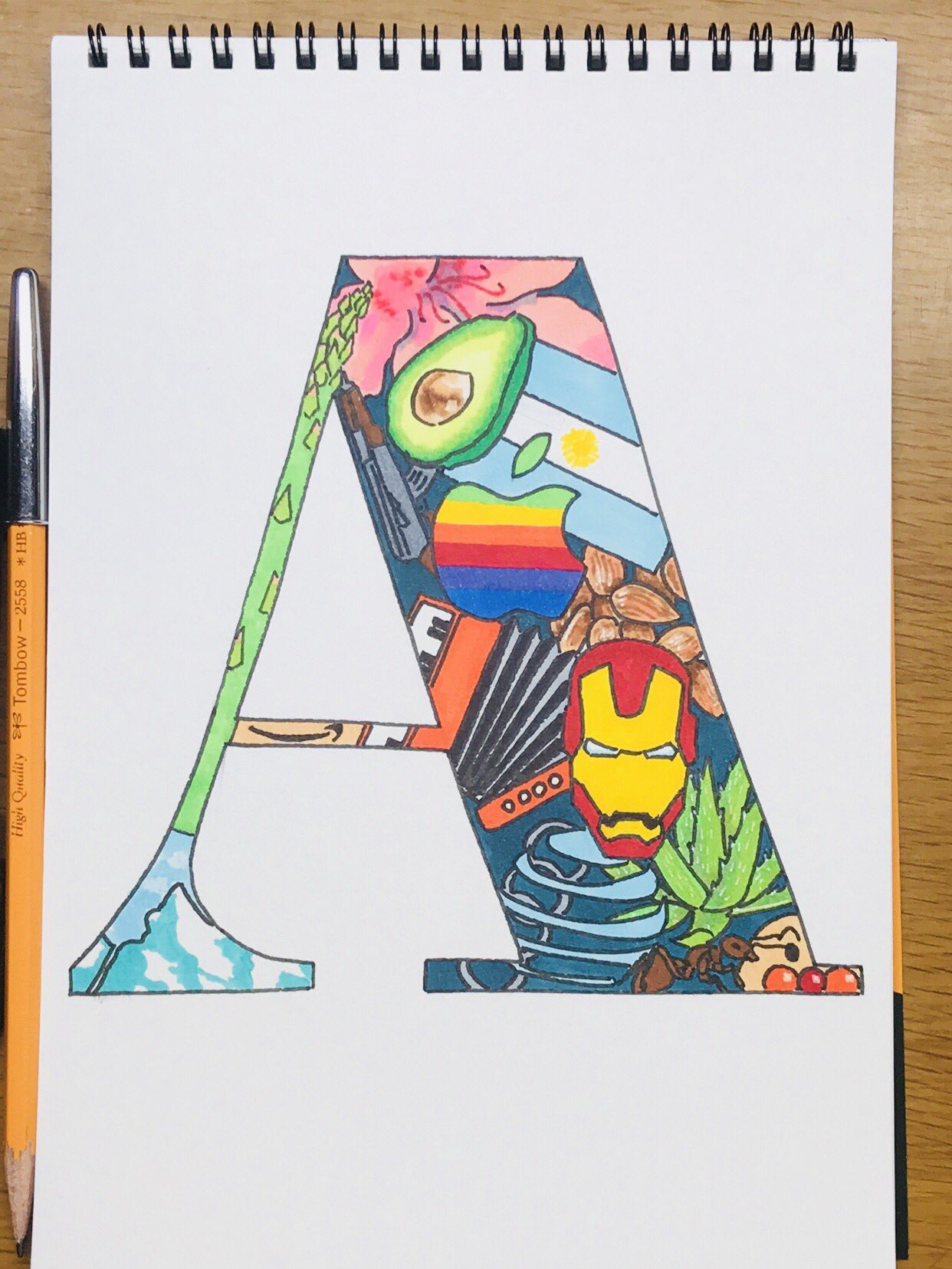 Aから始まるもの を集めたイラストを描いたら とんでもない間違いに気づいたwww えのげ Aから始まるもの を集めたイラストを描いたら とんでもない間違いに気づいたwww えのげ