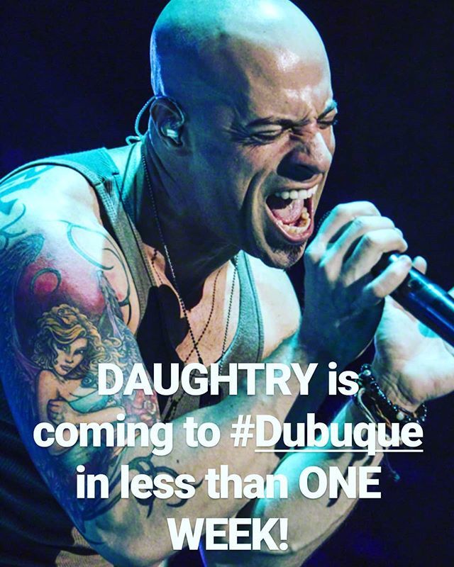 FiveFlagsCenter's tweet photo. Let's jump in the DEEP END, #Dubuque! 
Daughtry is coming to the #FiveFlagsCenter AUGUST 7! 🎟️ tickets still available. Head over to https://t.co/HQ0SuCWdV9 for more info. https://t.co/PLmRFjCE2v https://t.co/7zeqOgFxtB