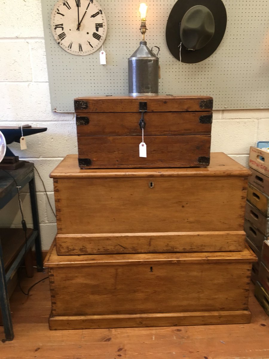 TheLampologist's tweet photo. Some new lamps and a ‘stack’of freshly stripped pine boxes! .... New stock  this week for my space @corbridgeantics https://t.co/WeM5DpcoXz