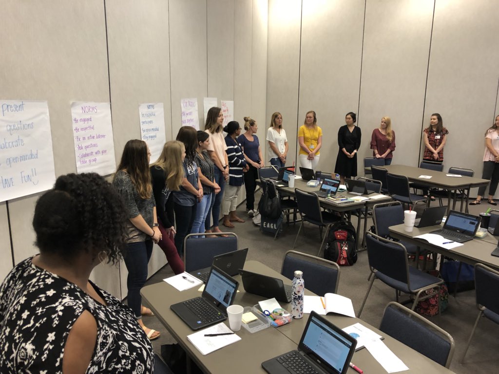 GeralynHendrick's tweet photo. Restorative Circle with new 3rd grade teachers! #PISDLearns https://t.co/mLYTeydhMj
