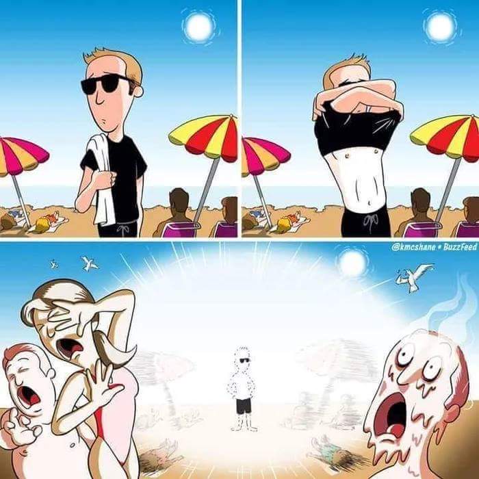 Compoteaddict's tweet photo. Moi arrivant à la plage https://t.co/GAIAAovGMj