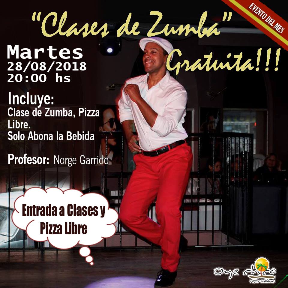 OyeChicorest's tweet photo. 😱Clases de Zumba Gratis!!! 🎉💃🕺
Martes 28 Agosto a partir de las 20:00 horas clases de zumba con entrada gratuita... No se lo puede perder. Pizza Libre , Abona solo la Bebida
Haga su reserva previa al 011-52523339 o al info@oyechico.com.ar 
Los esperamos en Montevideo 310 https://t.co/yb9Adanu6Y